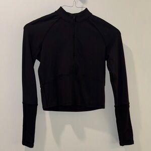 lululemon athletica Black Half-Zip Long Sleeve Top